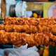 Close-up Of Chicken Kababs On Skewers
